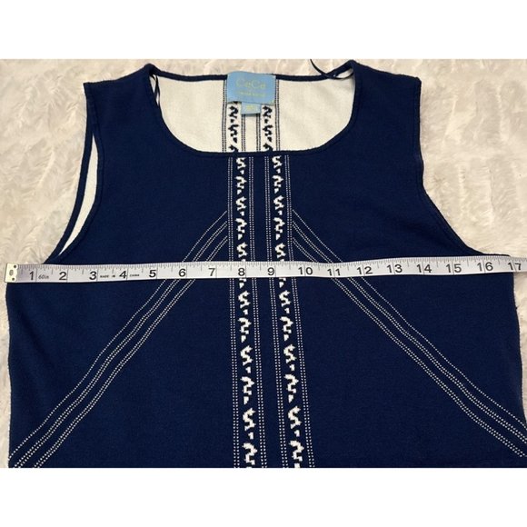 CeCe by Cynthia Steffe Brand Fit & Flare Dress Stretch Rayon Blend Women Size L - Picture 10 of 14